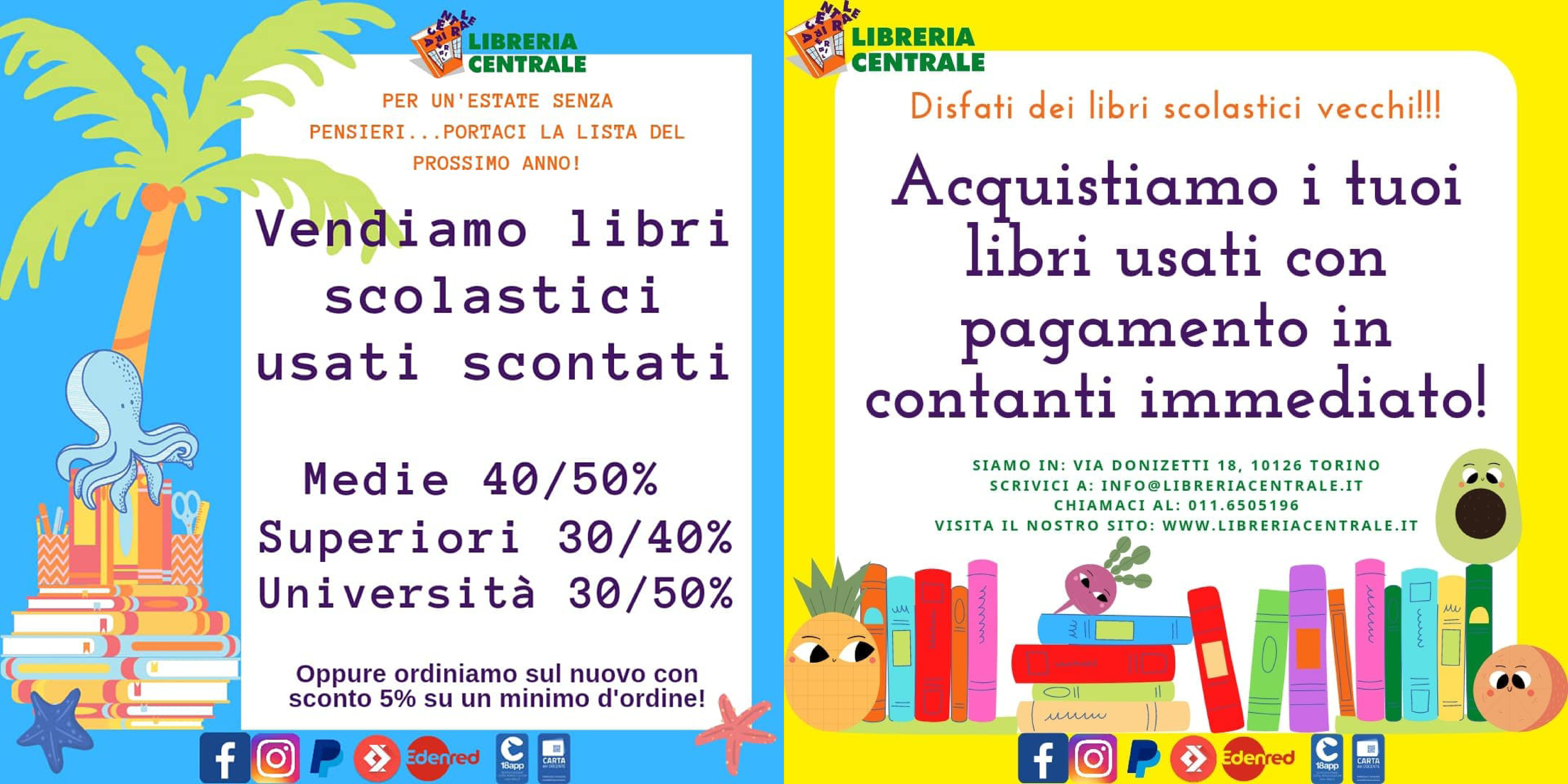 Acquisto e vendita libri usati scolastici Torino